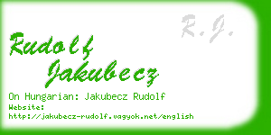 rudolf jakubecz business card